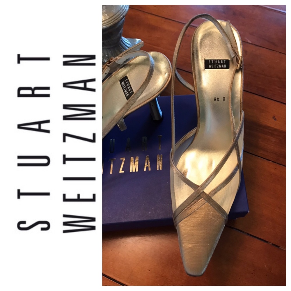 Stuart Weitzman Gold Lame’ Sandals - 8.5